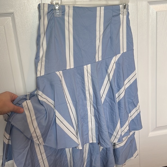 Blue Ruffled Summer skirt - Picture 3 of 5